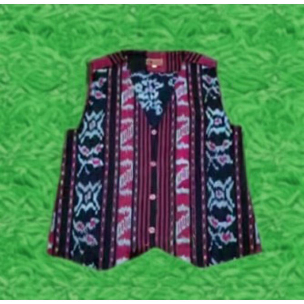 seragam rompi batik pria dewasa rompi batik tenun rompi tenun ATBM