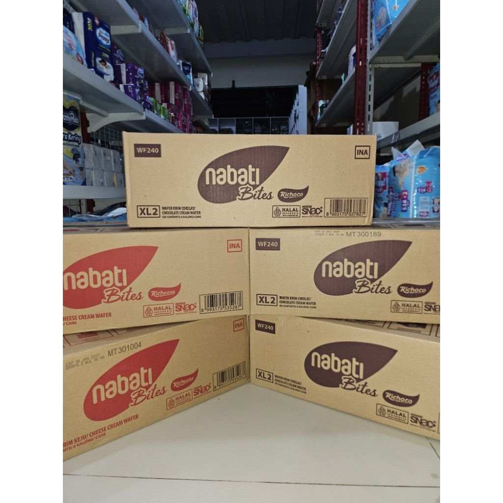 Nabati Wafer Kaleng 415g - 1 Karton Isi 6 Kaleng - Keju / Cokelat GROSIR [ Best Seller ]