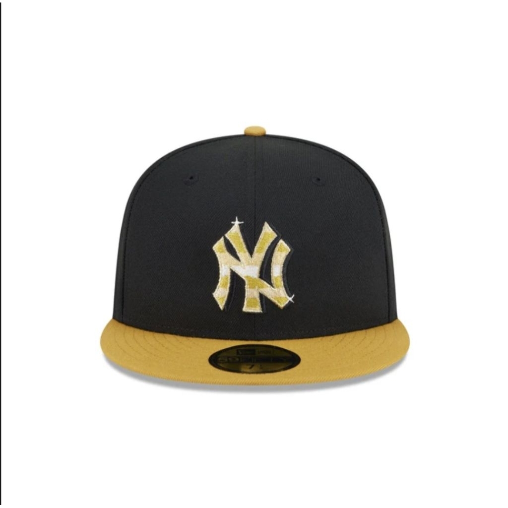 Topi new era 5950 original new york yankees metalic gold