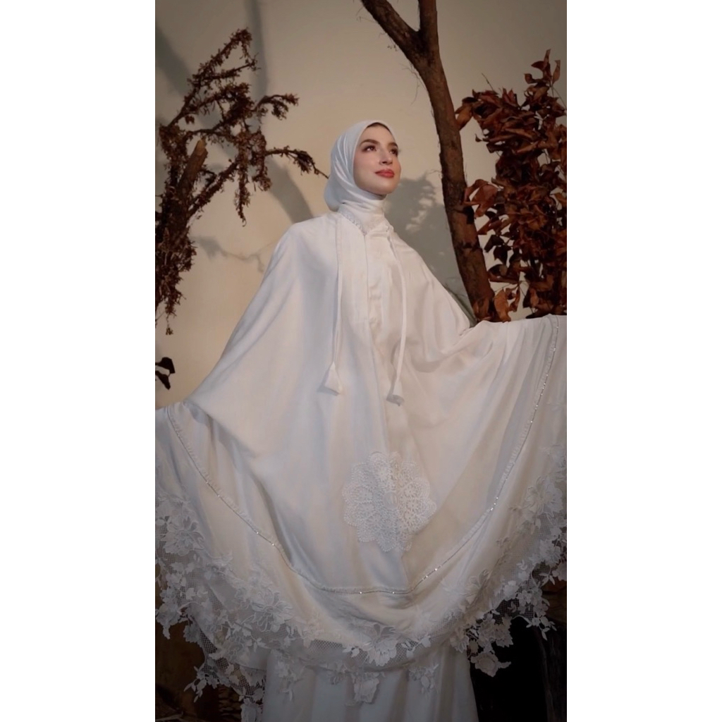 MUKENA SAFEEYA PRAYER SET PREMIUM BY MOTIFHAWA /PRAYERSET PREMIUM MUKENA PUTIH MEWAH ORIGINAL MOTIF 