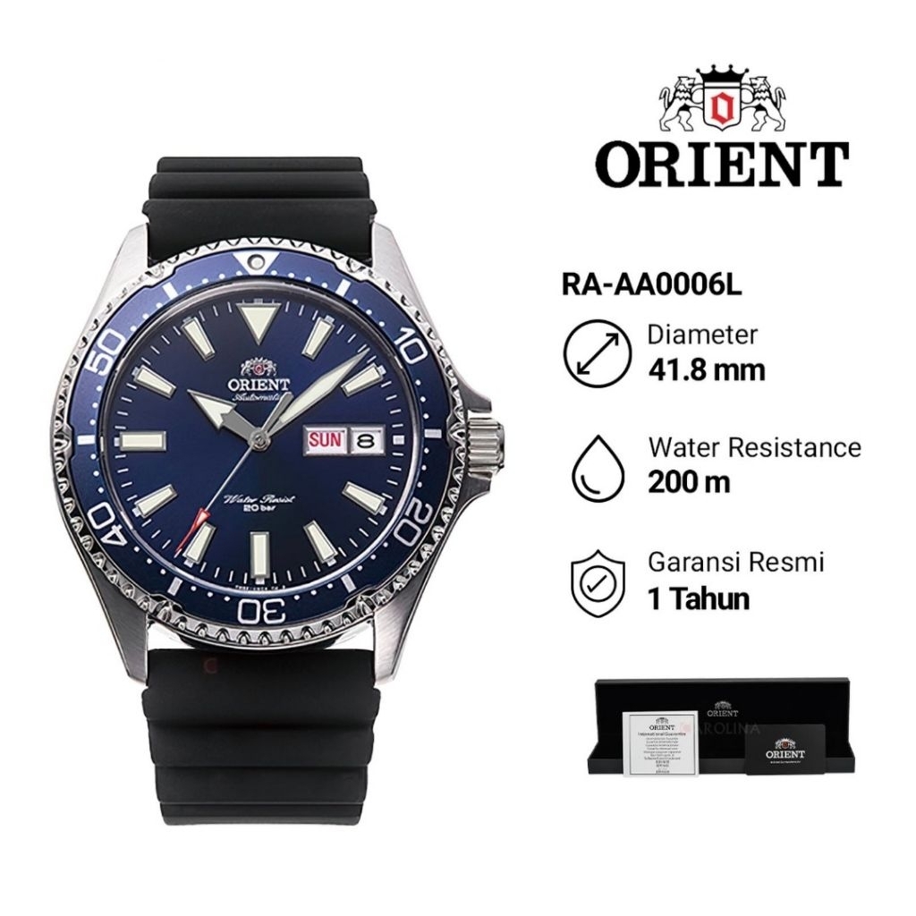 Orient Sports RA-AA0006L Kamasu Automatic Divers Jam Tangan Pria Original
