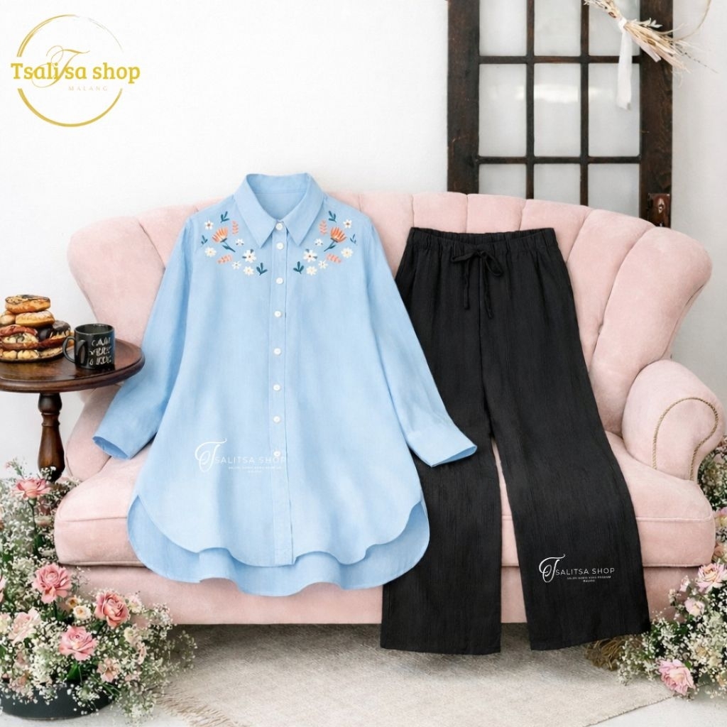 JUAL SETELAN REMAJA DEWASA KATUN ATASAN TUNIK.BAWAHAN KULOT