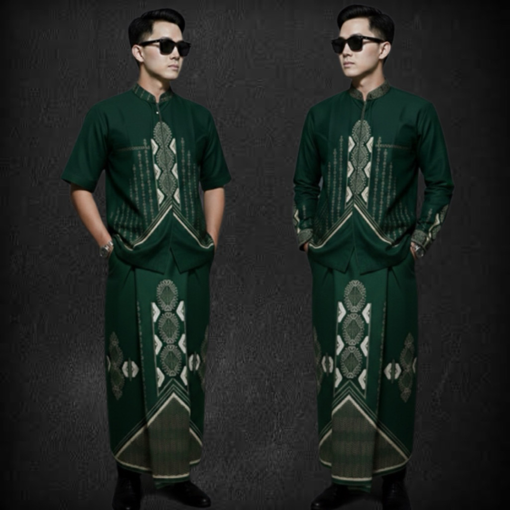 Baju Koko Slimfit Setelan Sarung Batik Elegan Dan Mewah