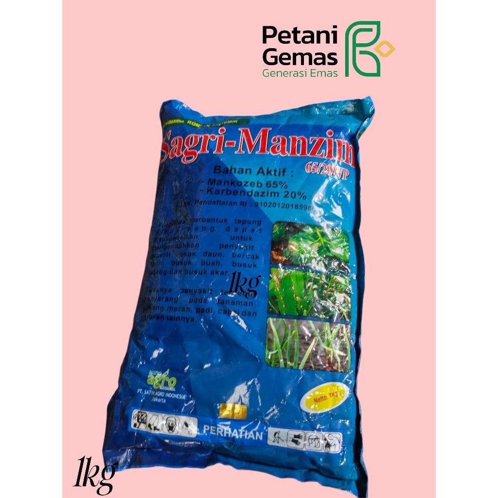 fungisida SAGRI-MANZIM 1KG bahan aktif mankozeb 65%