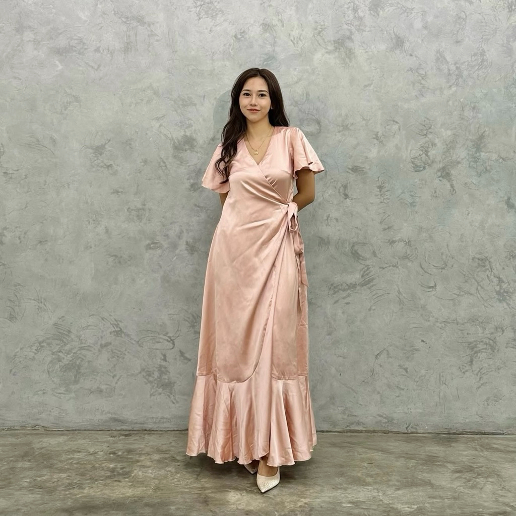 PRELOVED SEMARANG DRESS KONDANGAN BRIDESMAID PARTY LONG DRESS