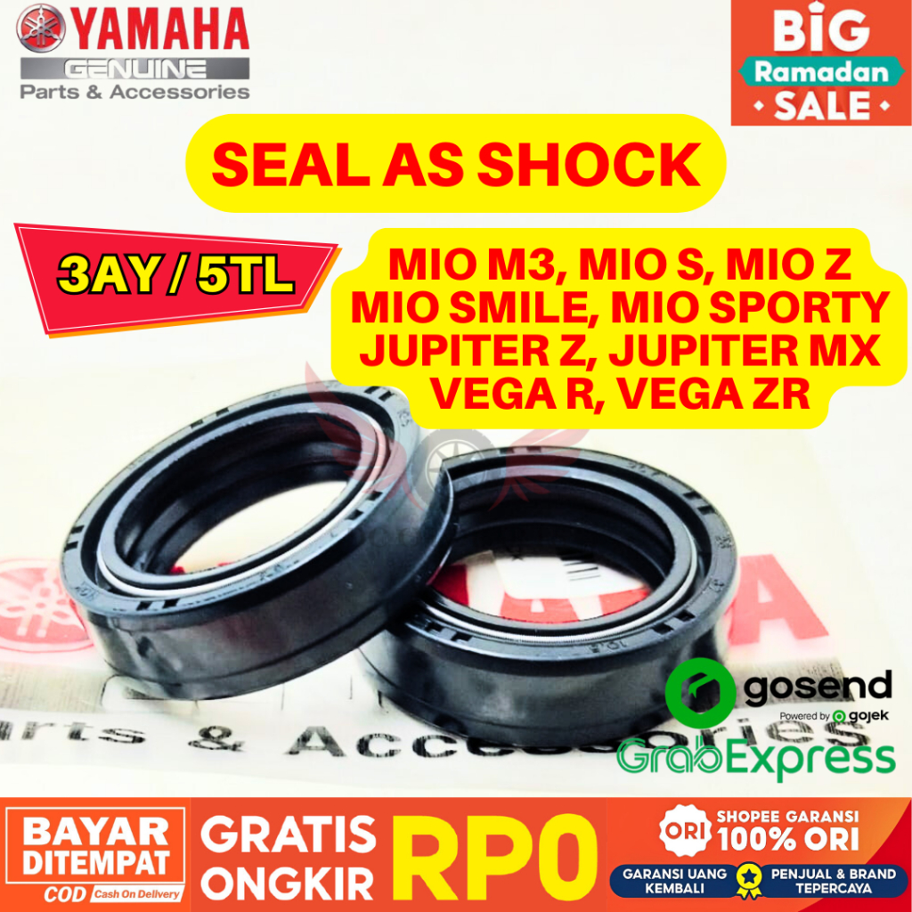 3AY/5TL SEAL AS SHOCK DEPAN MIO Z ORIGINAL YAMAHA GENUINE PARTS, SEAL AS SHOCK JUPITER Z, SEAL AS SH