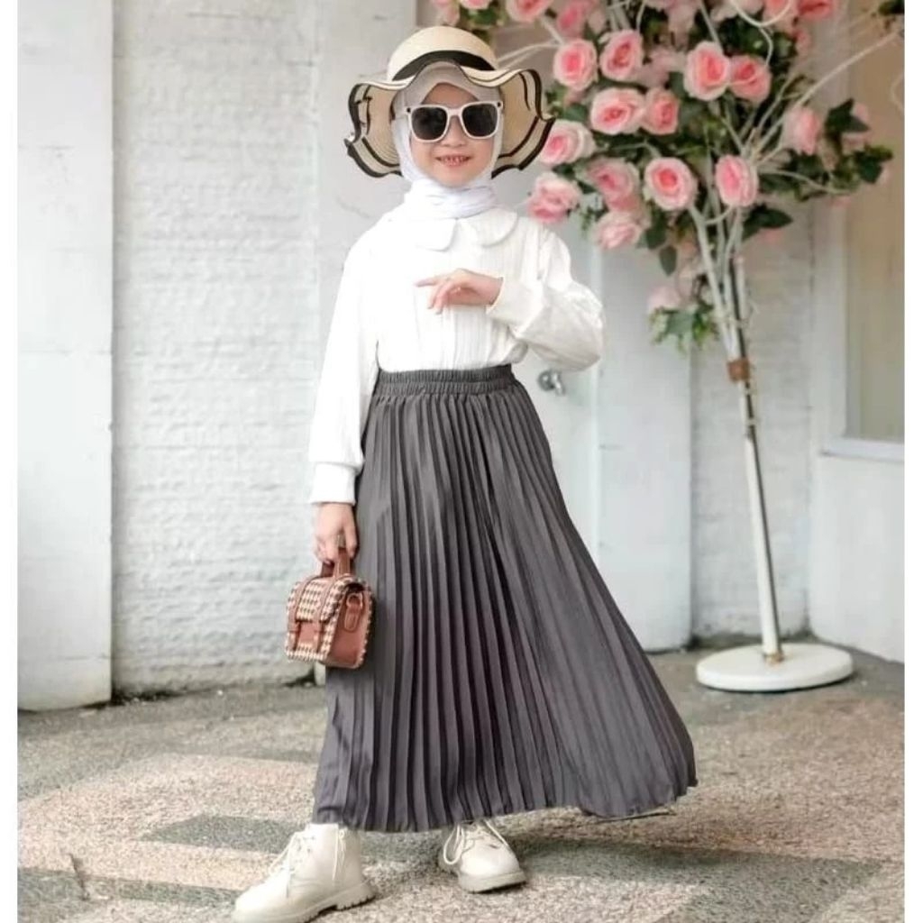 ROK ANAK PEREMPUAN/ROK PLISKET ANAK Umur 4-12 Tahun /Rok Anak TK-Remaja