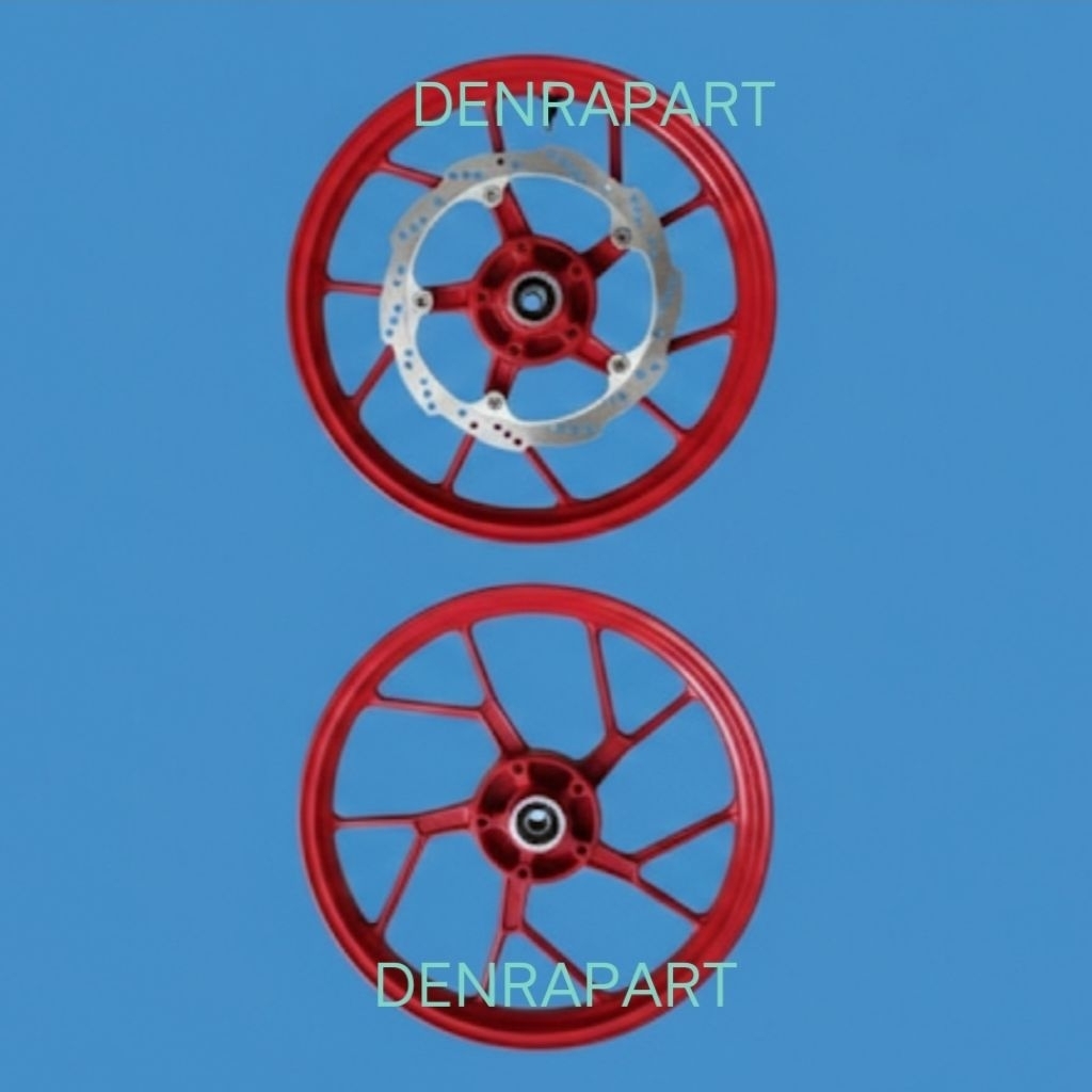 Velg Depan Belakang Merah Satria fu Karbu / Injeksi Lepasan Original SGP