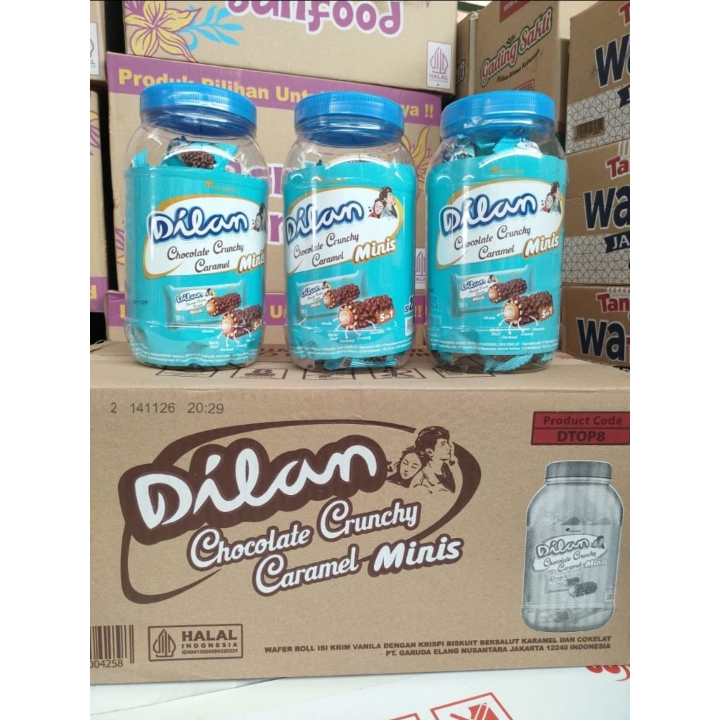 Dilan toples mini pack isi 25, wafer coklat renyah