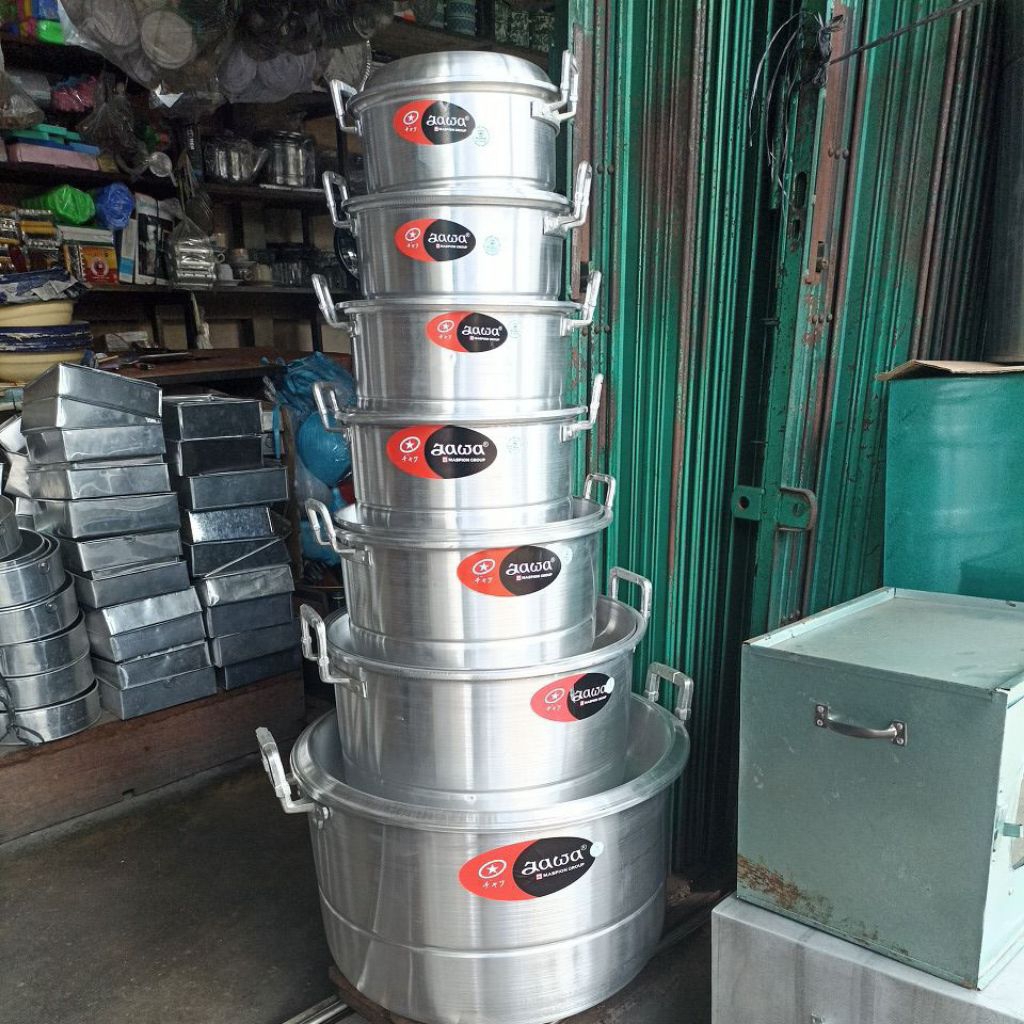 Panci Set Jawa Maspion - Set 5 Panci Aluminium Ukuran Beragam, Cocok untuk Masakan Sehari-hari