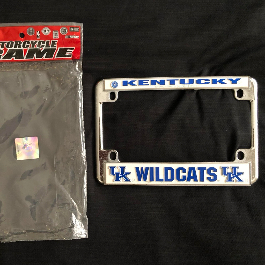 USDM Motorcyle License Plate Frame. NCAA Kentucky Wildcats