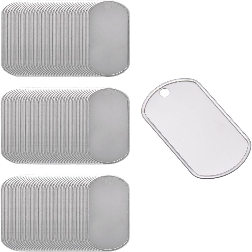 Military tag Dog Tag Stainless tag Kalung Army - Kalung Militer  Stainless Steel Military Dog Tag Ro