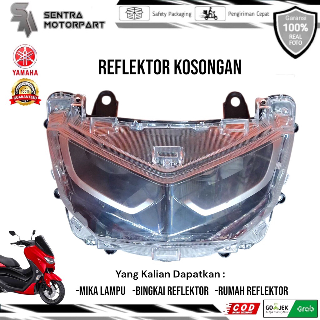 Reflektor batok mika lampu headlight depan kosongan nmax n max new led original