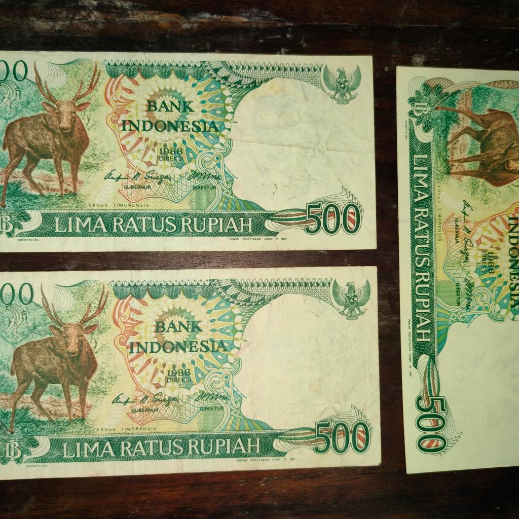 uang kuno 500 rupiah tahun 1988