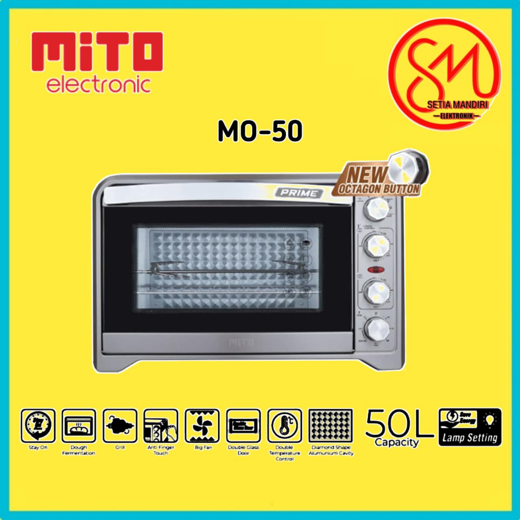 MITO MO50 Oven Listrik dan Air Fryer Jumbo MO 50 Prime 2 in 1 Kapasitas 50 Liter 2in1 50L