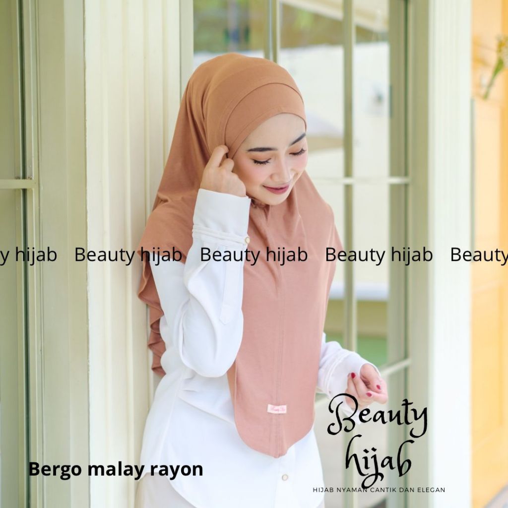 HIJAB BEAUTY BERGO MALAY//HIJAB INSTAN DEWASA//HIJAB INSTAN