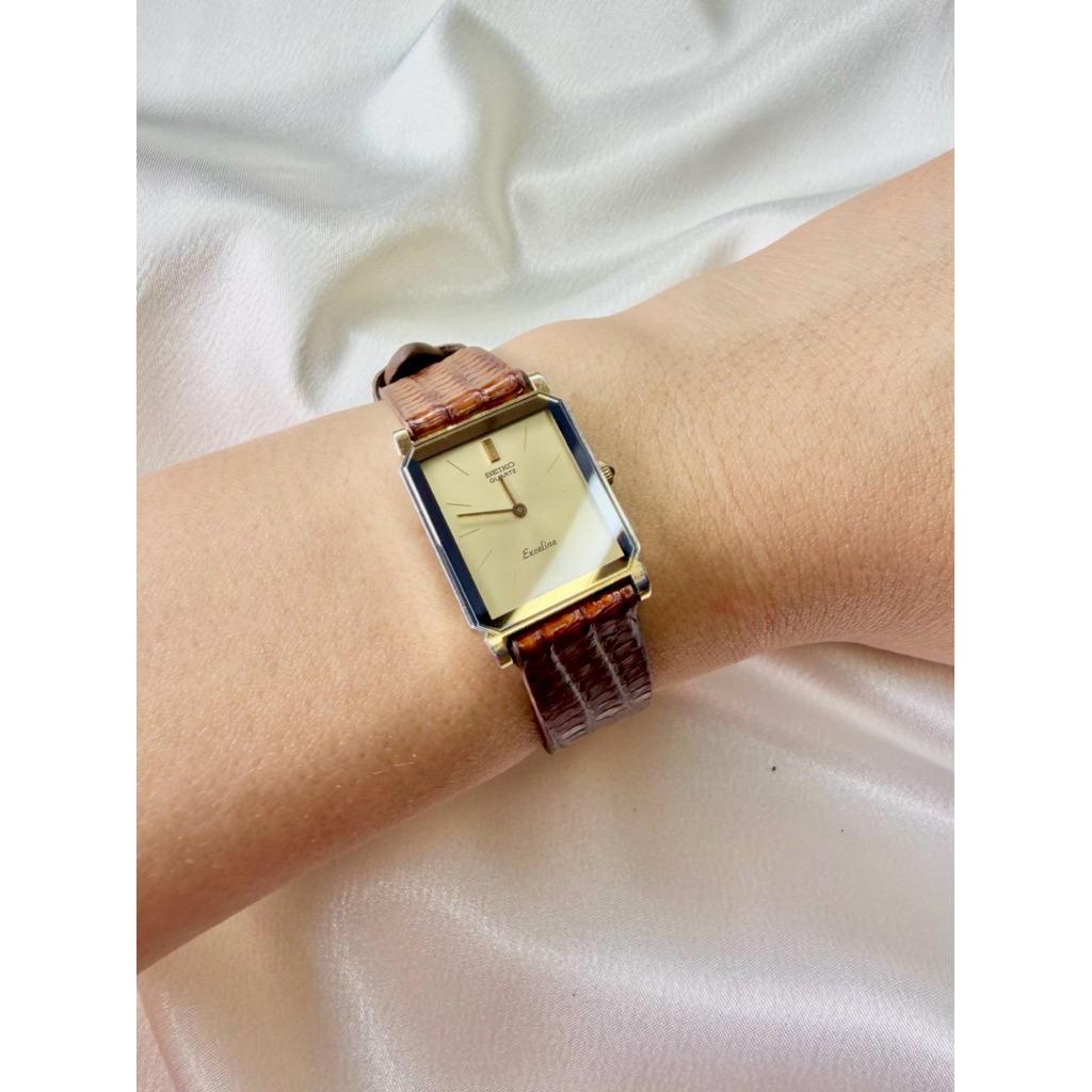 SEIKO EXCELINE TANK VINTAGE | JAM SEIKO TANK WANITA