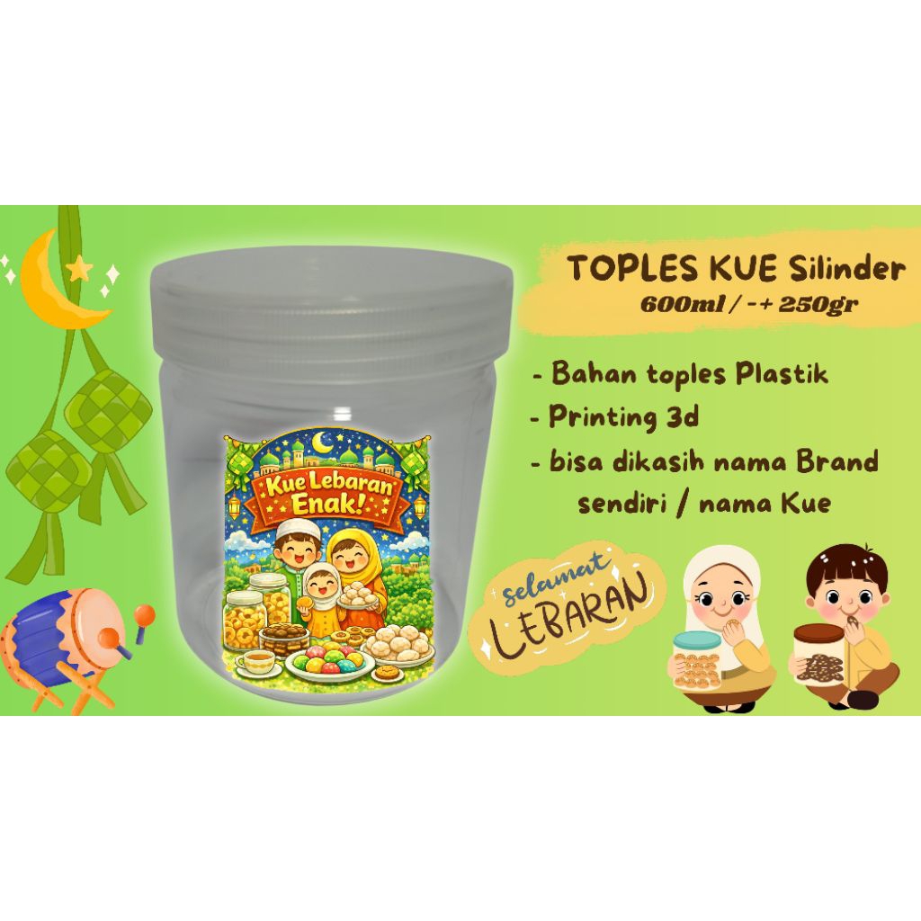 Toples Plastik / Toples Kue Kering / Toples Lebaran 2026 / Toples Kue Kering Lebaran / Toples Aesthe