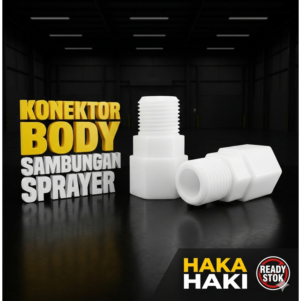 KONEKTOR BODY SPRAYER KE SELANG/ KONEKTOR BODY SPRAYER ELEKTRIK KE SELANG/DRAT LUAR SPRAYER ELEKTRIK
