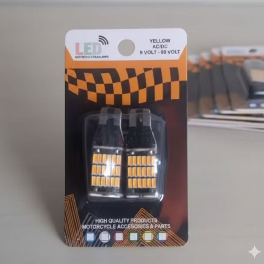 Lampu Sen Dajjal Mobil Motor T10 T15 45 SMD untuk Sein Senja Kota Super Terang Lampu Dajjal