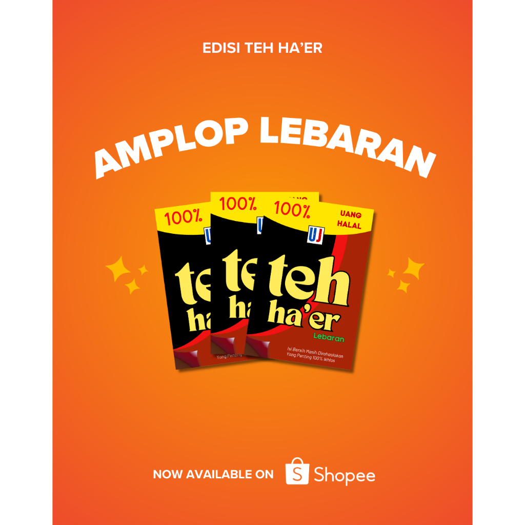 Amplop/Angpau Lebaran Edisi Es Teh Kotak Berbahan Kertas Foto Premium, High Quality Print
