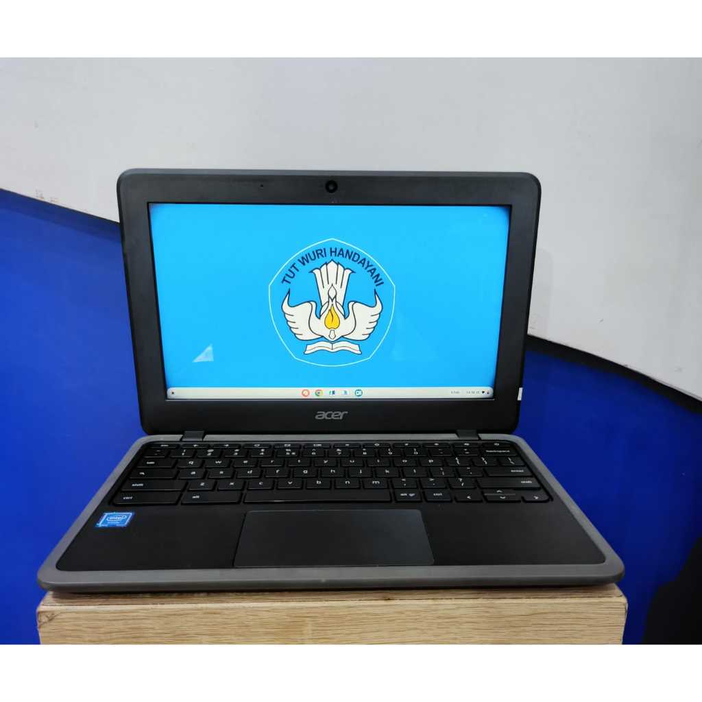 Acer Chromebook C733T, Celeron N4020, Ram 4/32Gb, #Touchscreen, Lengkap,  Black
