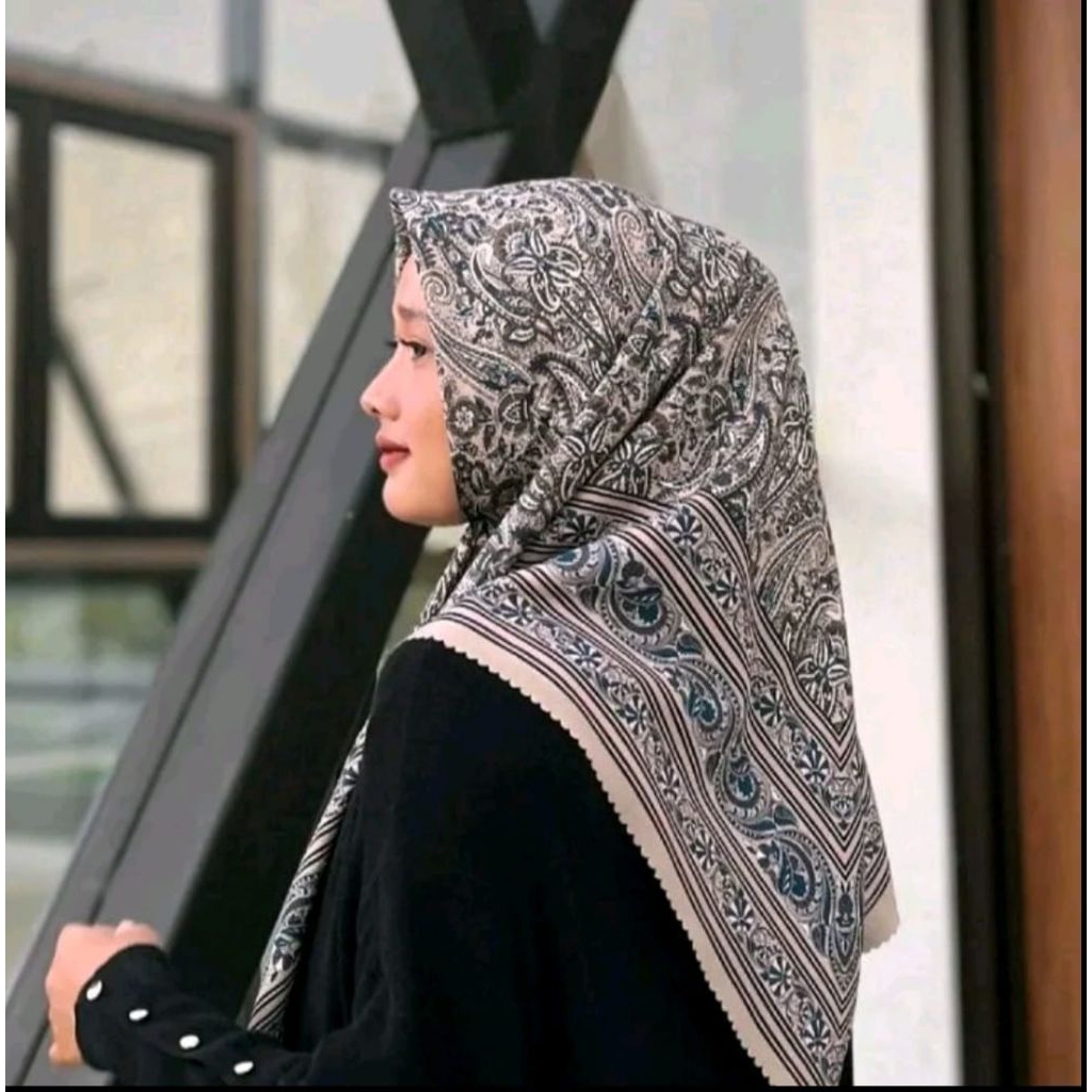 hijab segi empat motif turki/jilbab segi empat motif turki/kerudung segi empat motif turki