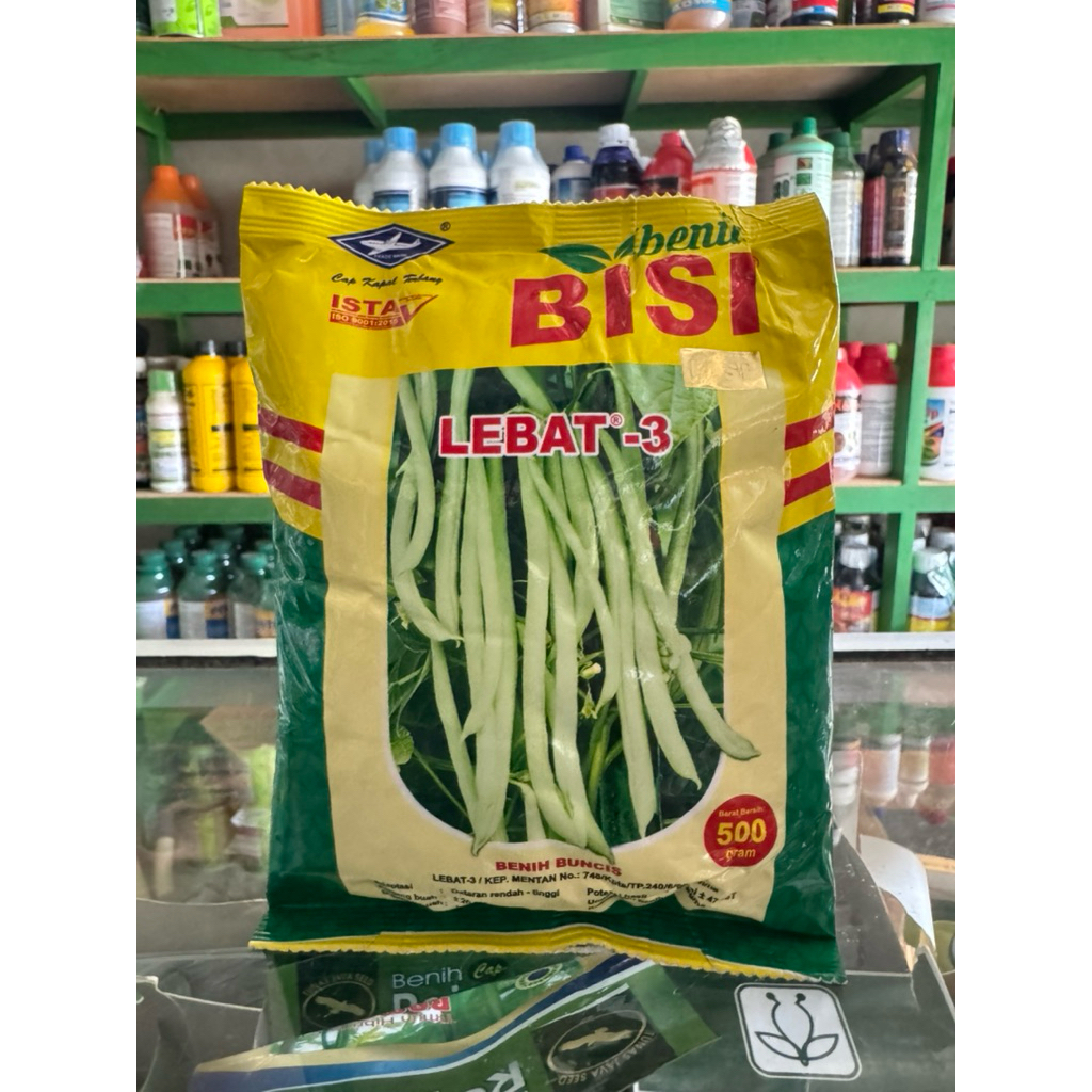 Benih Buncis Lebat 3 Bisi 500 gram - Buncis Lebat 3 Cap Kapal Terbang