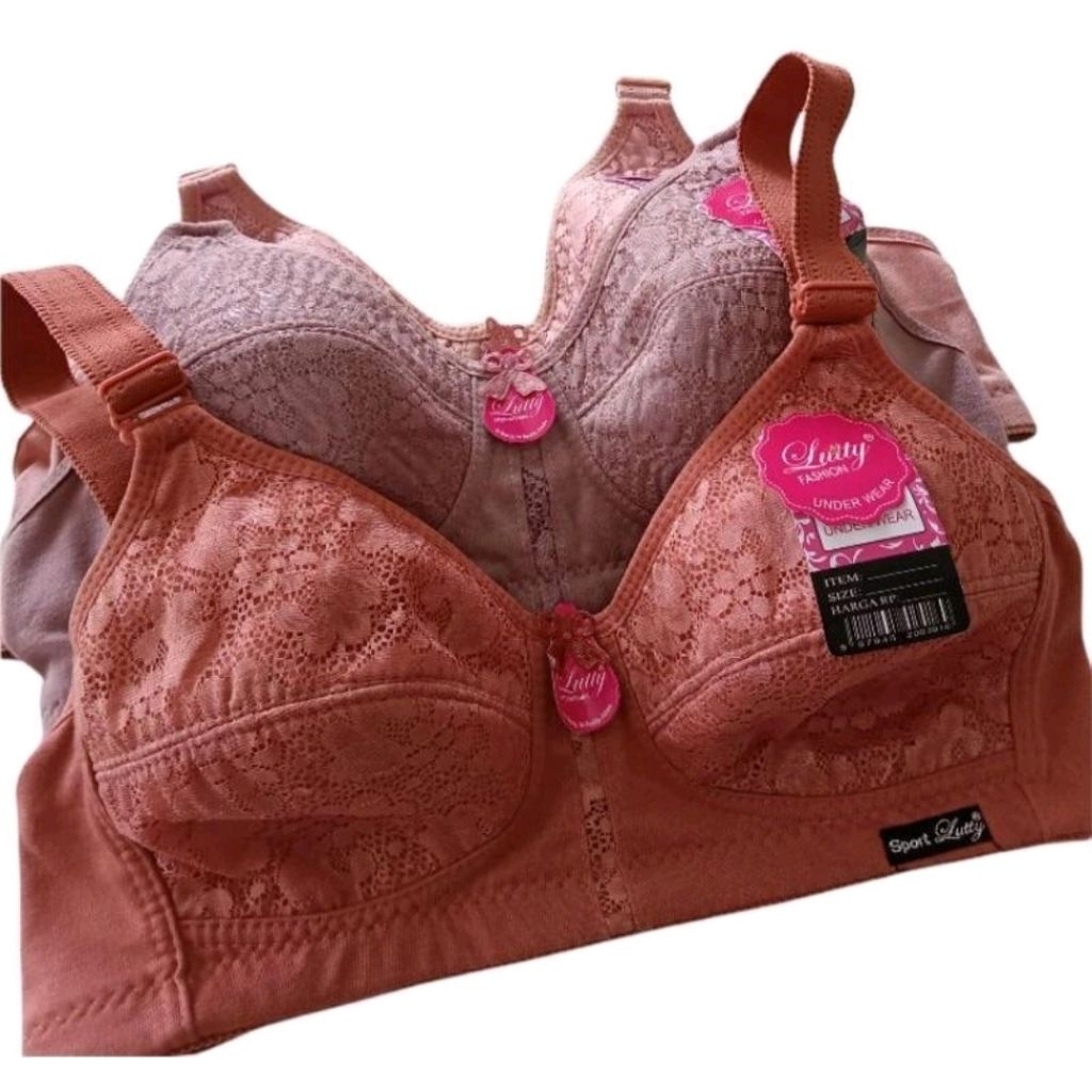 BH sport jumbo motif brukat merek lutty