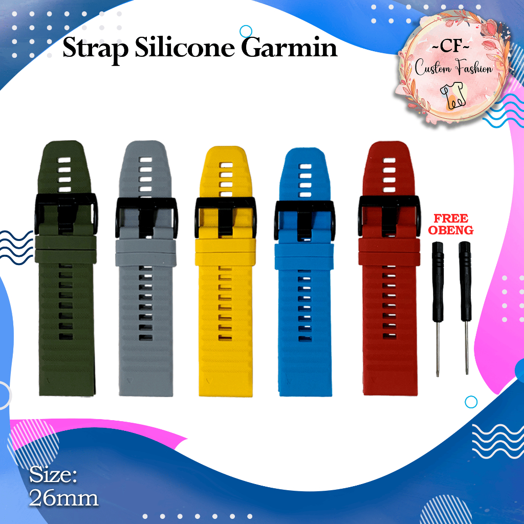 Rubber Strap Tali Karet Jam Tangan Garmin D2 Bravo D2 Charlie D2 Delta Mach 1 Pro Mach 2 51mm