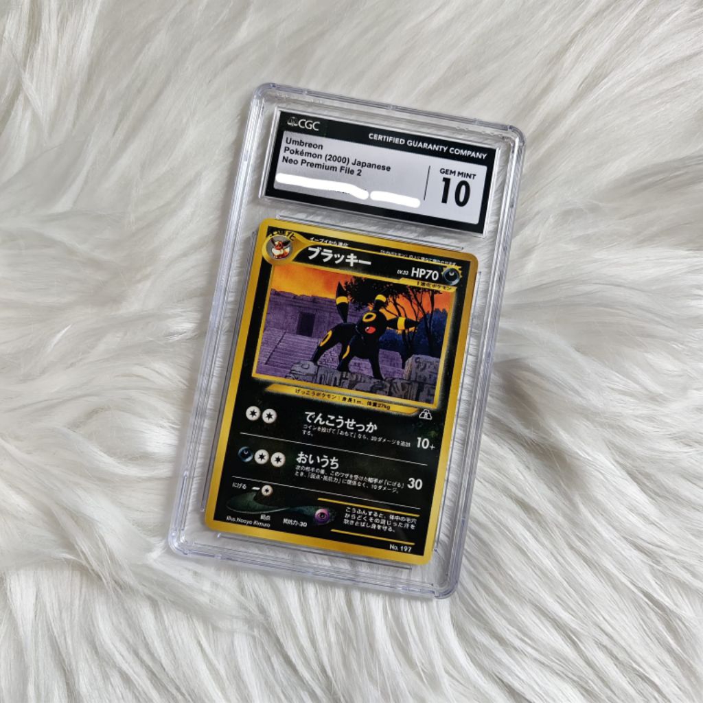 Kartu Pokemon TCG Umbreon Neo Premium File 2 CGC Gem Mint 10 JP Vintage Collection