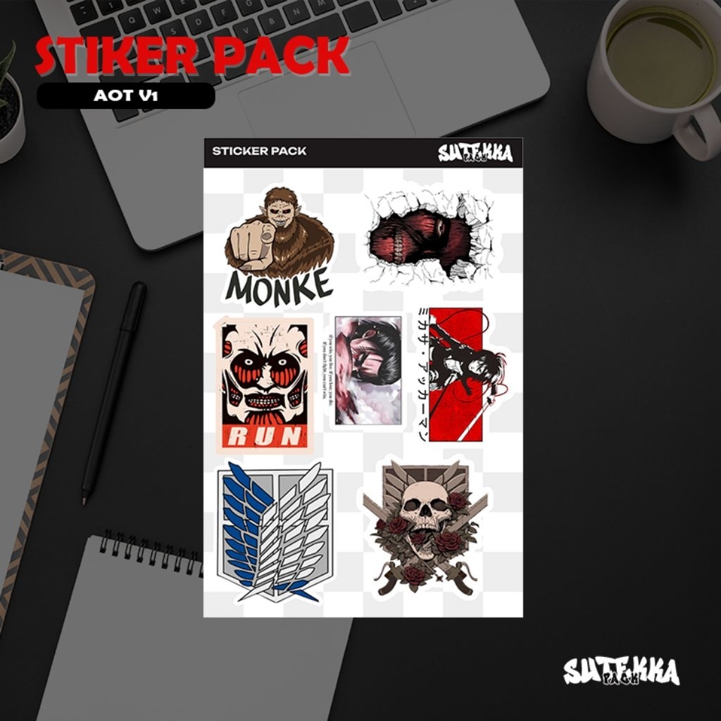 stiker pack attack on Titan, stiker Eren stiker pack aesthetic, anime