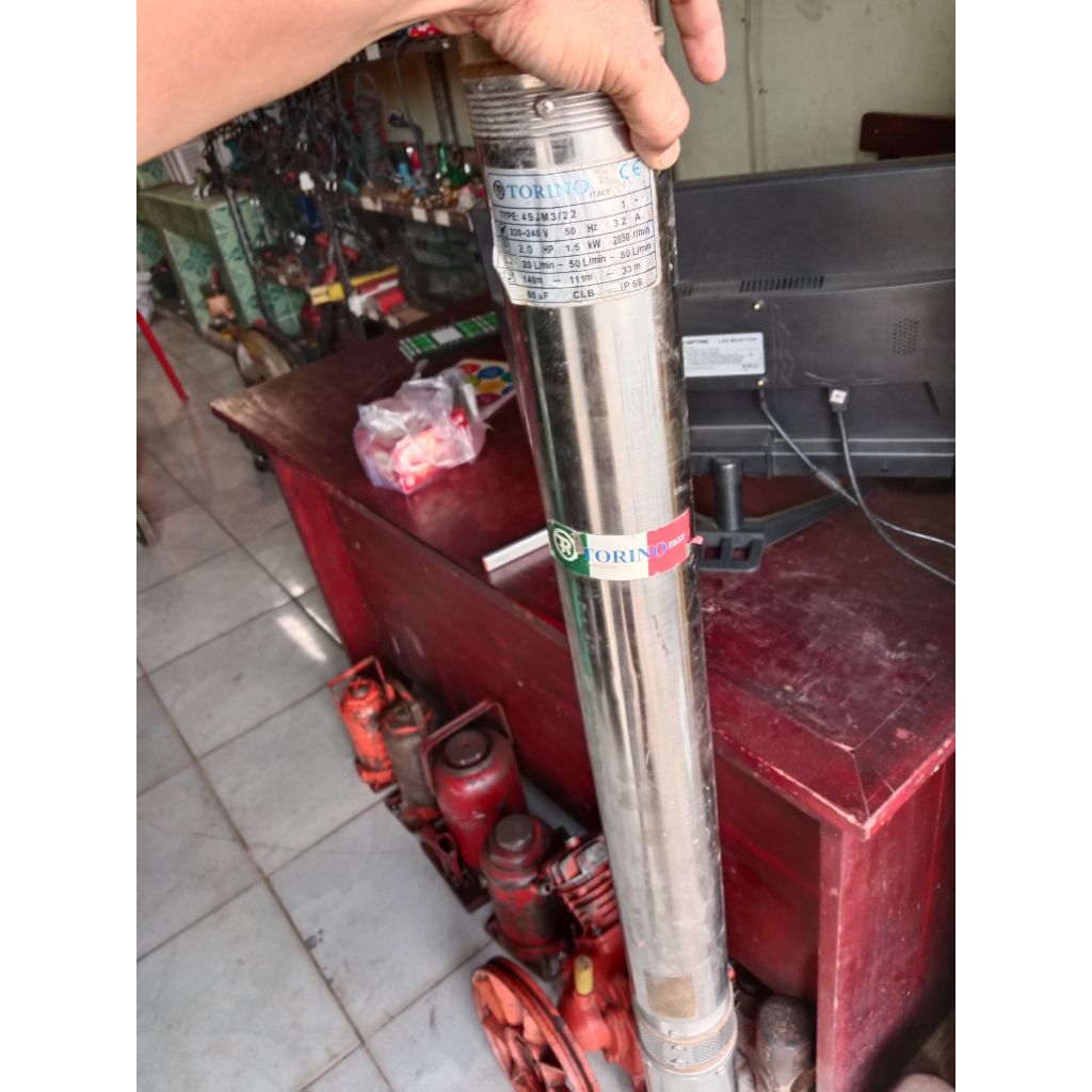 Submirsibel atau sibel pompa air Torino 2hp 1,5kw 1 phase 3 inch