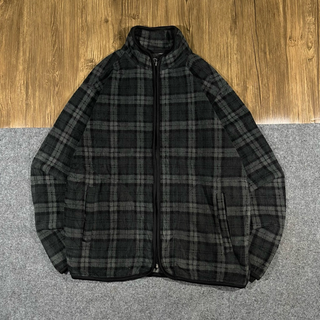 Jaket fleece tartan second