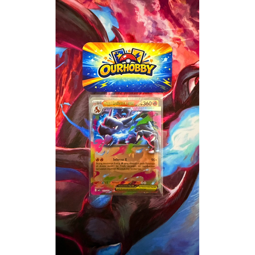 Kartu Pokemon TCG Mega Charizard X ex RR