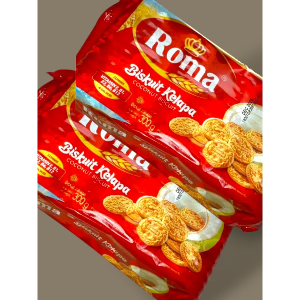 Paket 10 bungkus Biskuit Roma Rasa Kelapa 300 gram