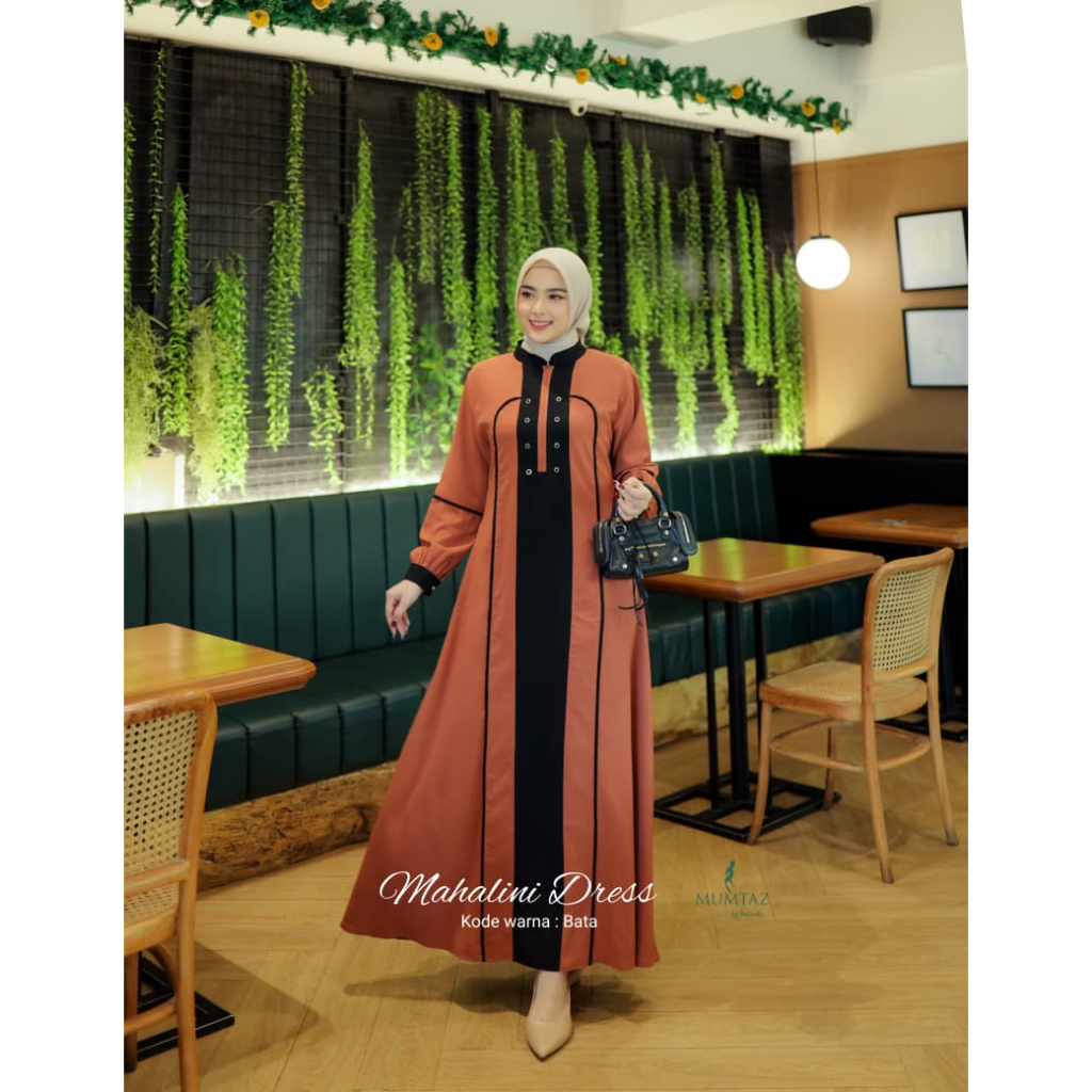 Mahalini dress by mumtaz dress raya premium gamis hari raya