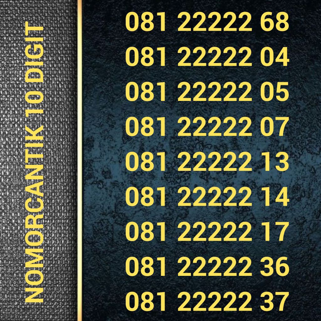 Kartu Perdana SIMPATI 10 Digit - Nomor cantik 081 22222 69 081 22222 68 081 22222 04 081 22222 05 08