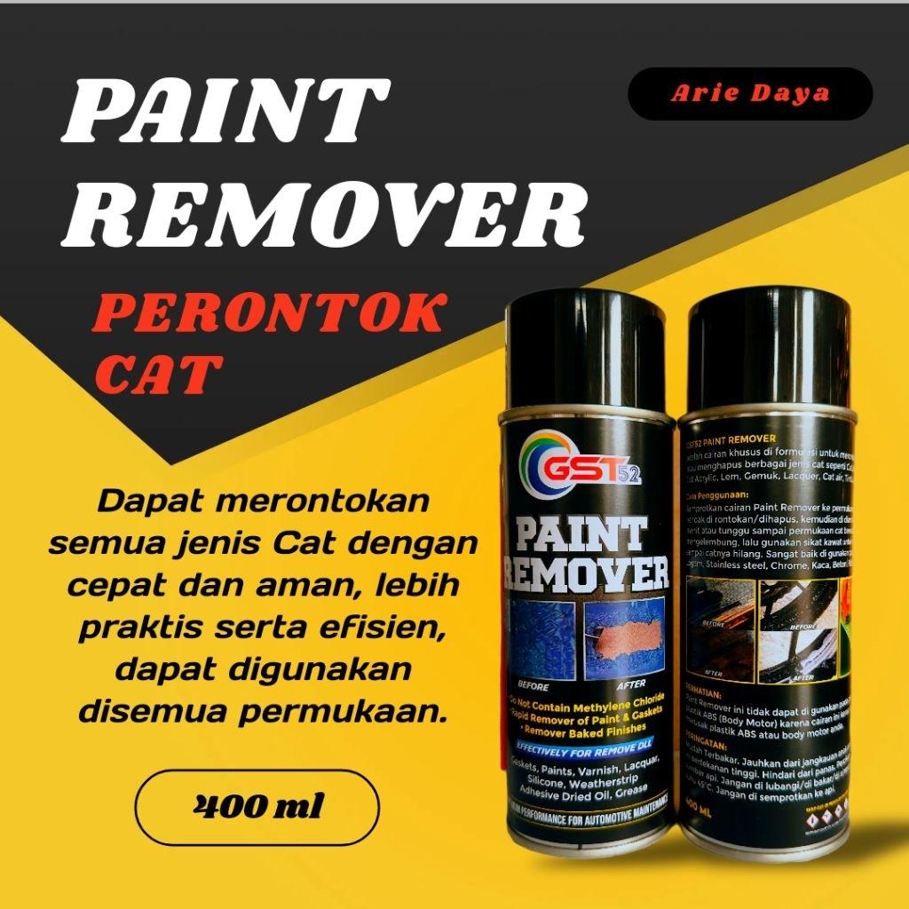 GST52 Paint Remover Perontok Cat Velg Penghapus Cat Remover Semprot 400 ml