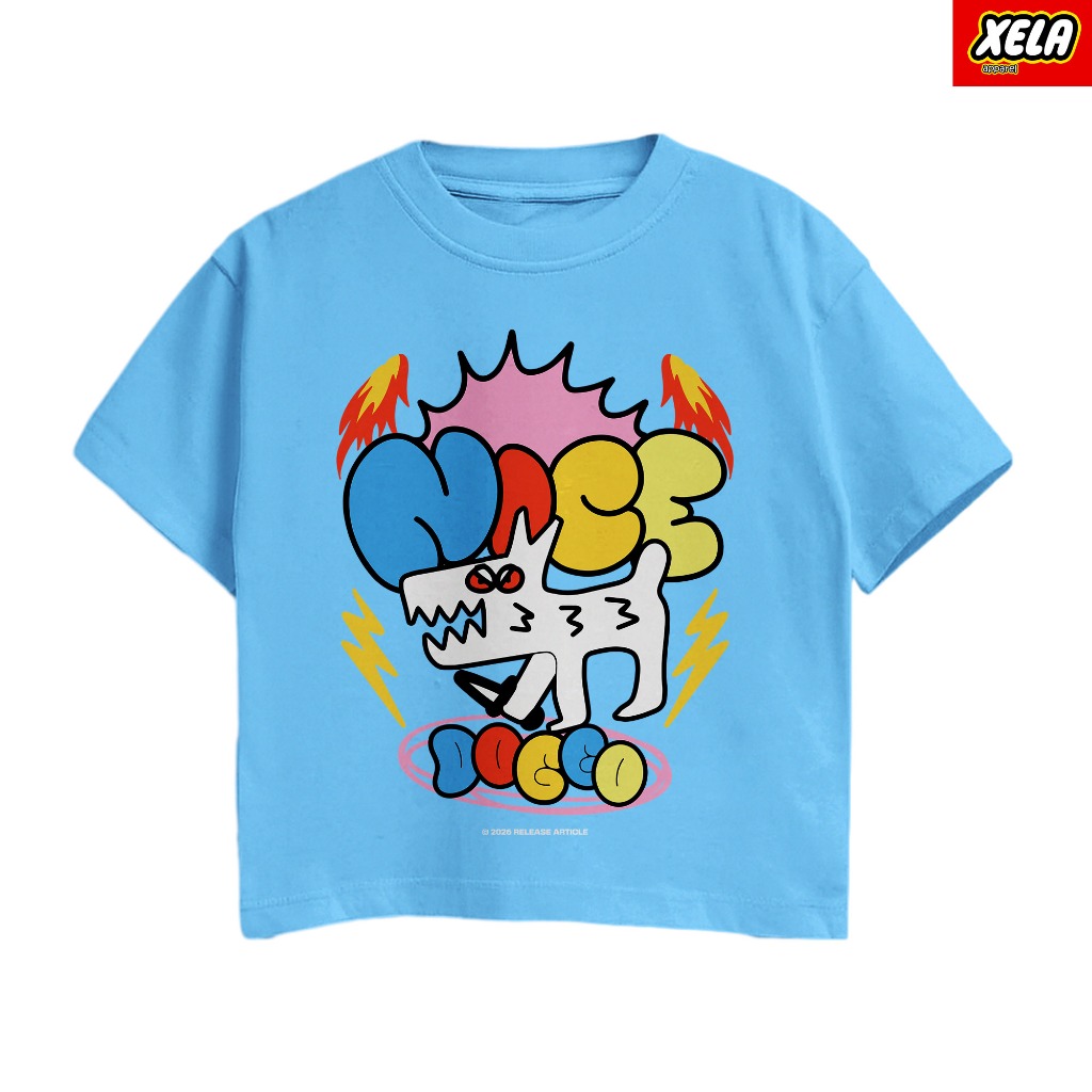 Xela Apparel - Kaos Anak Laki Laki Baju Boxy Warna Biru Turkish