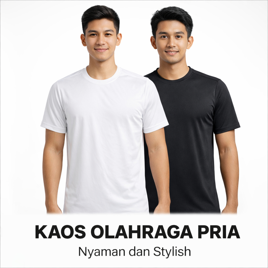 [AMM174] HM sport - Kaos olahraga pria polos