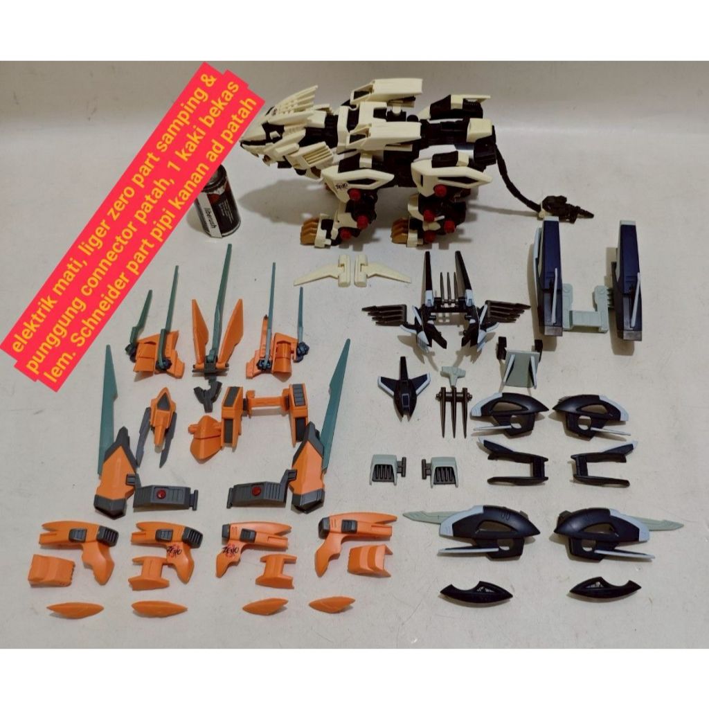 Set Minus vintage tomy zoids motorized liger zero schneider jaeger unit armor model kit mokit