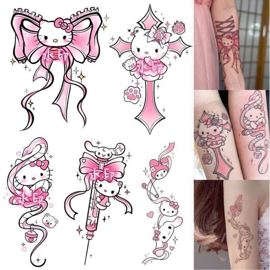 TATTO | sticker tatto temporer || tatto berwarna || tatto  hello kitty