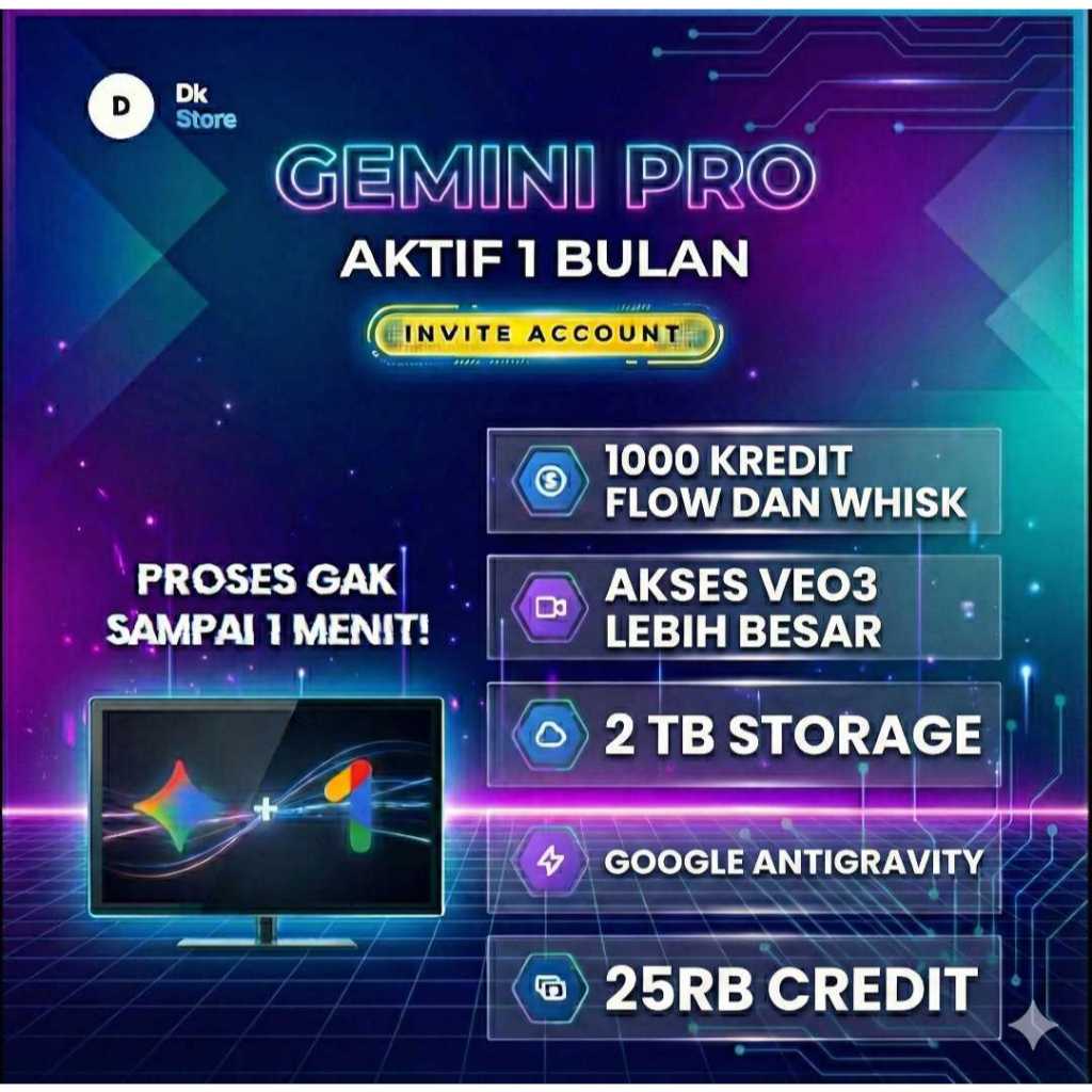 GEMINI 3 AI PRO PRIVATE 1 BULAN