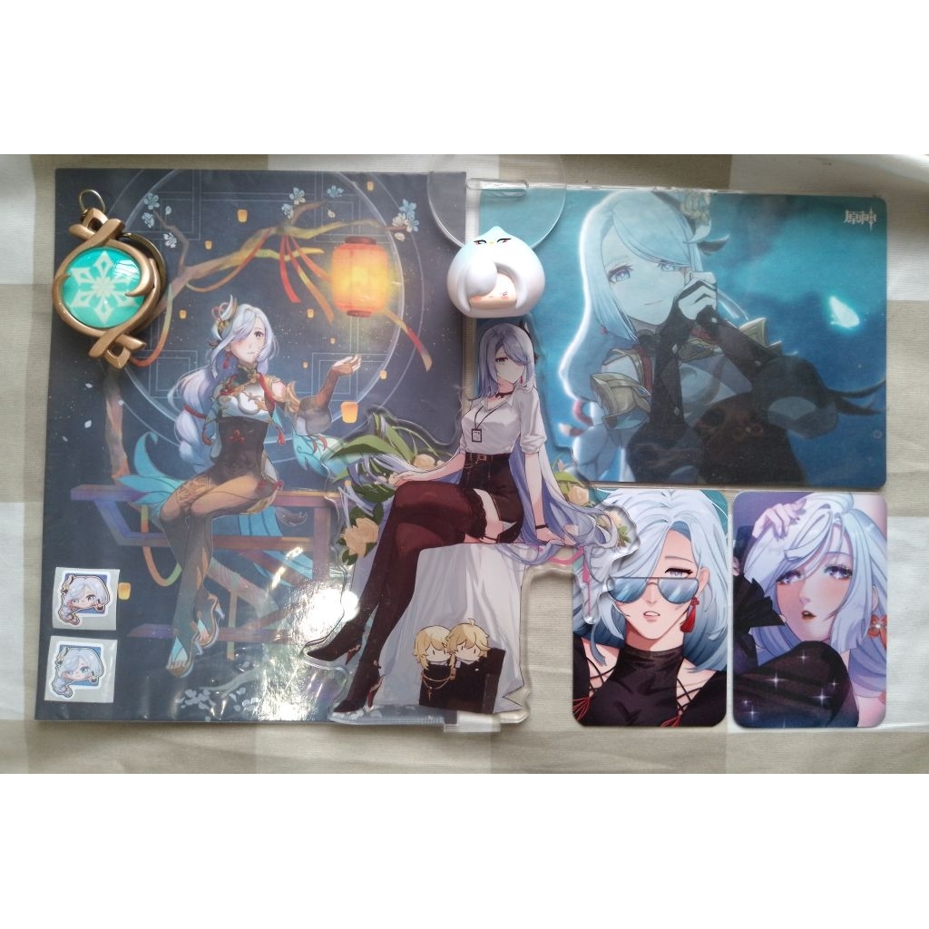[ SATUAN ] Shenhe Genshin Impact Stand Standee Mini Figure Art Print A5 Photocard Poca PC Postcard O