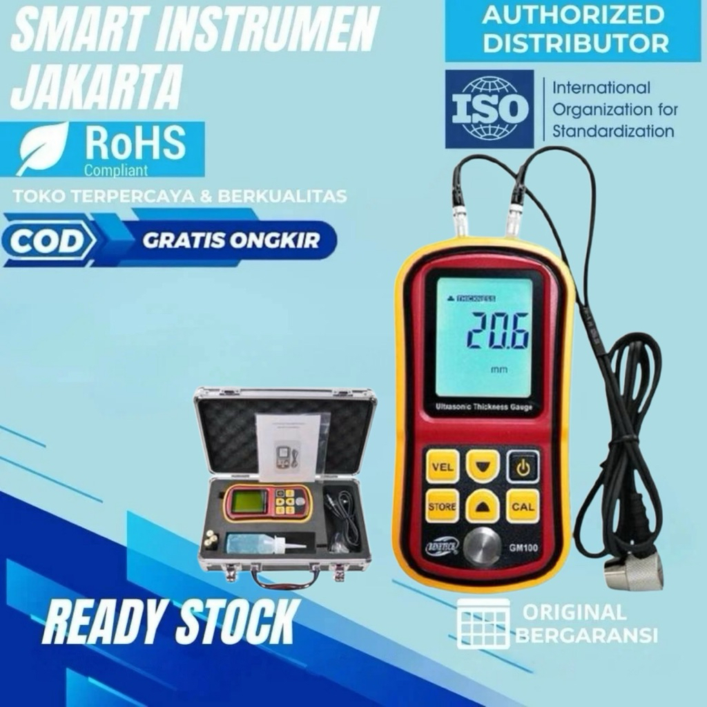 Ultrasonic Thickness Gauge GM100 BENETECH Tester GM-100 GM 100 Meter
