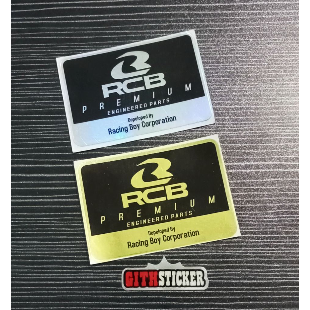 Sticker Stiker  Shock RCB Gold Hologram