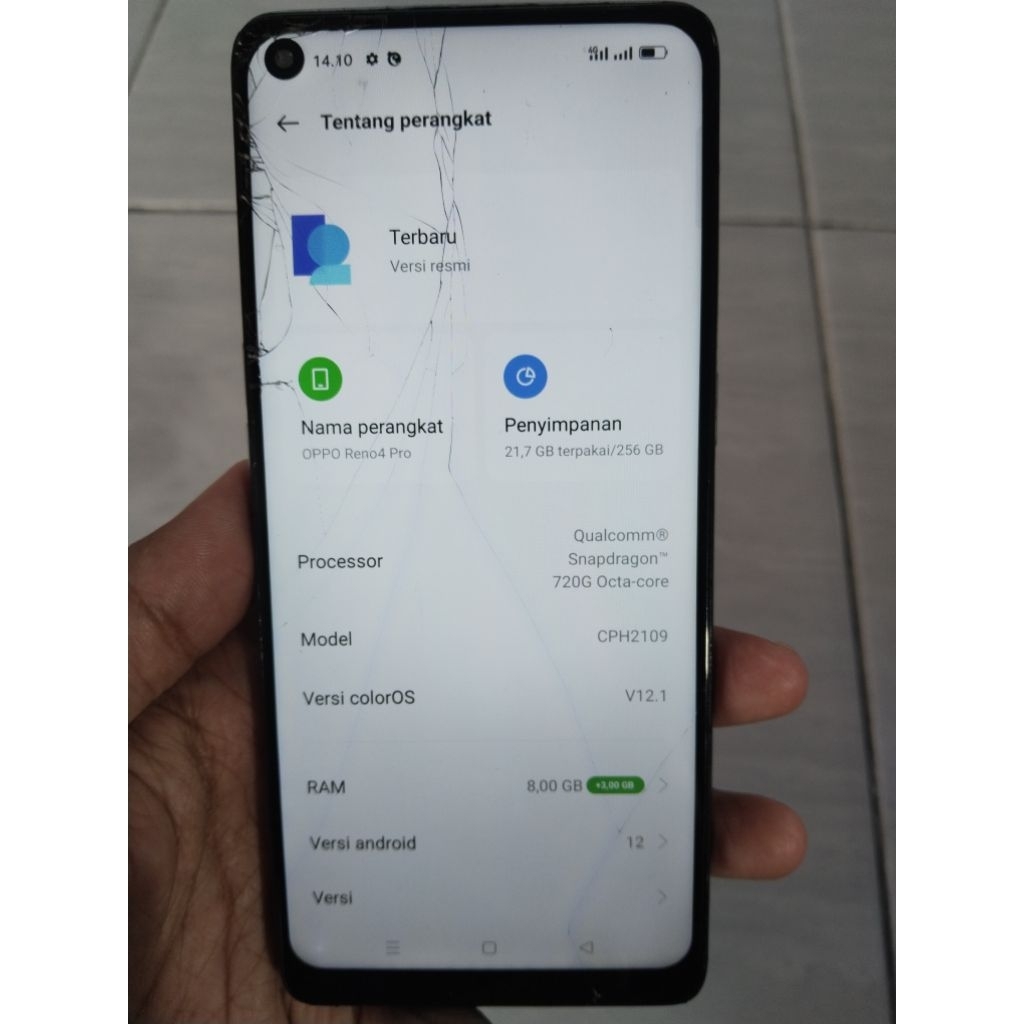 mesin oppo reno 4 pro 8/256