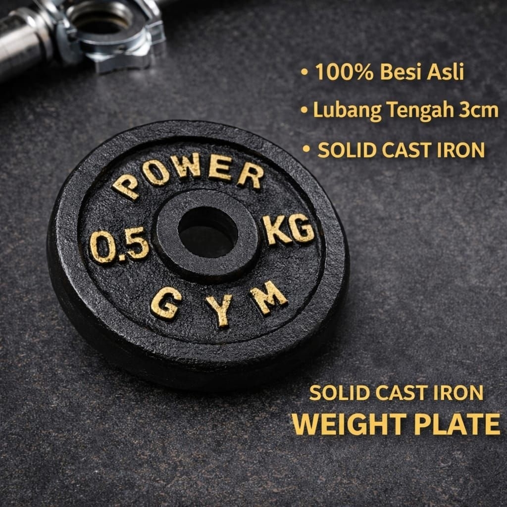 Plate Dumbell 0.5kg Beban Barbel
