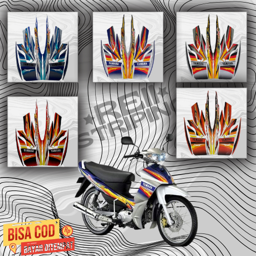 Striping Jupiter Z Tahun 2004 | Cutting Sticker Motor | Warna Tajam Tidak Mudah Pudar